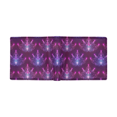 lotus Pattern Print Design LO01 Men's ID Card Wallet