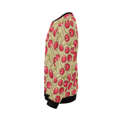 Cherry Pattern Print Design CH05 Men Long Sleeve Sweatshirt