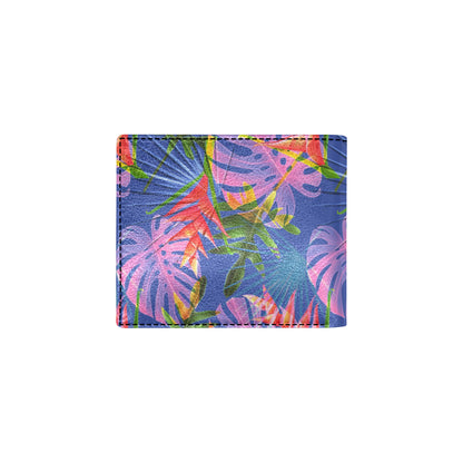Tropical Flower Pattern Print Design TF025 Men's ID Card Wallet