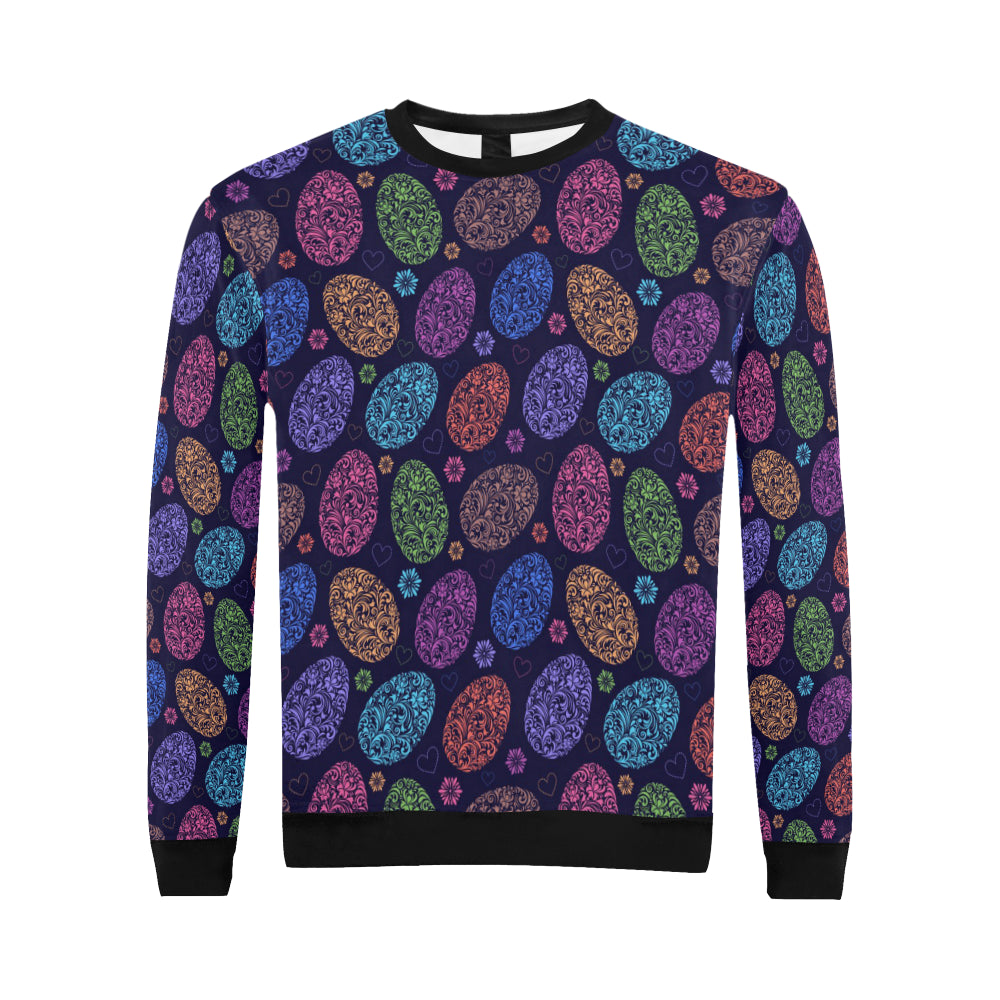 Easter Eggs Pattern Print Design RB012 Men Long Sleeve Sweatshirt