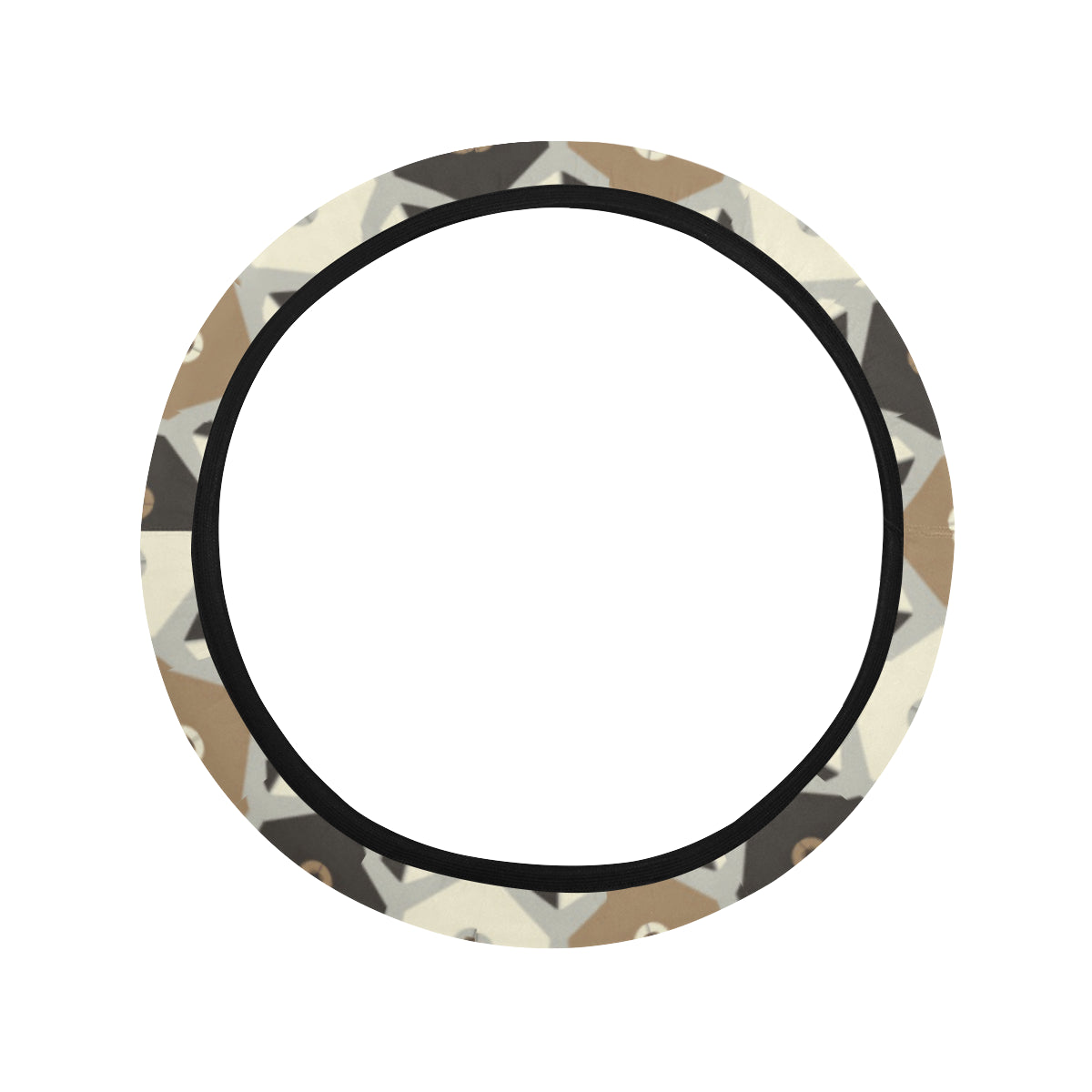 Bear Pattern Print Design 04 Steering Wheel Cover with Elastic Edge