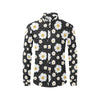 Daisy Pattern Print Design DS02 Men's Long Sleeve Shirt