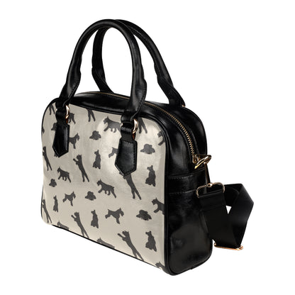 Schnauzers Pattern Print Design A06 Shoulder Handbag