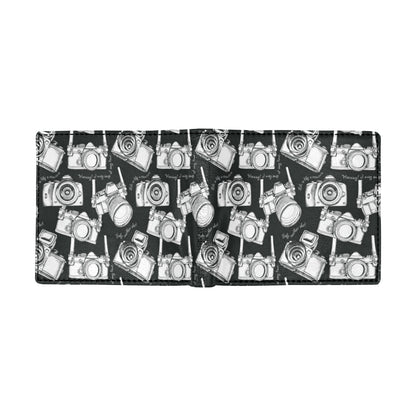 Camera Pattern Print Design 01 Men's ID Card Wallet