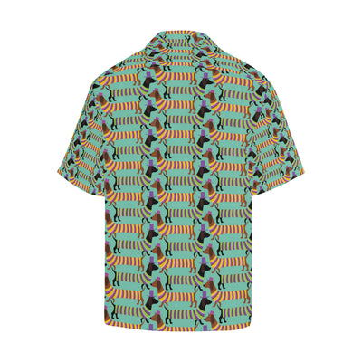 Dachshund Pattern Print Design 05 Men's Hawaiian Shirt