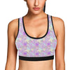 Unicorn Rainbow Star Heart Print Sports Bra