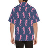 SeaHorse Pink Pattern Print Design 02 Men's Hawaiian Shirt