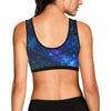 Galaxy Stardust Planet Space Print Sports Bra