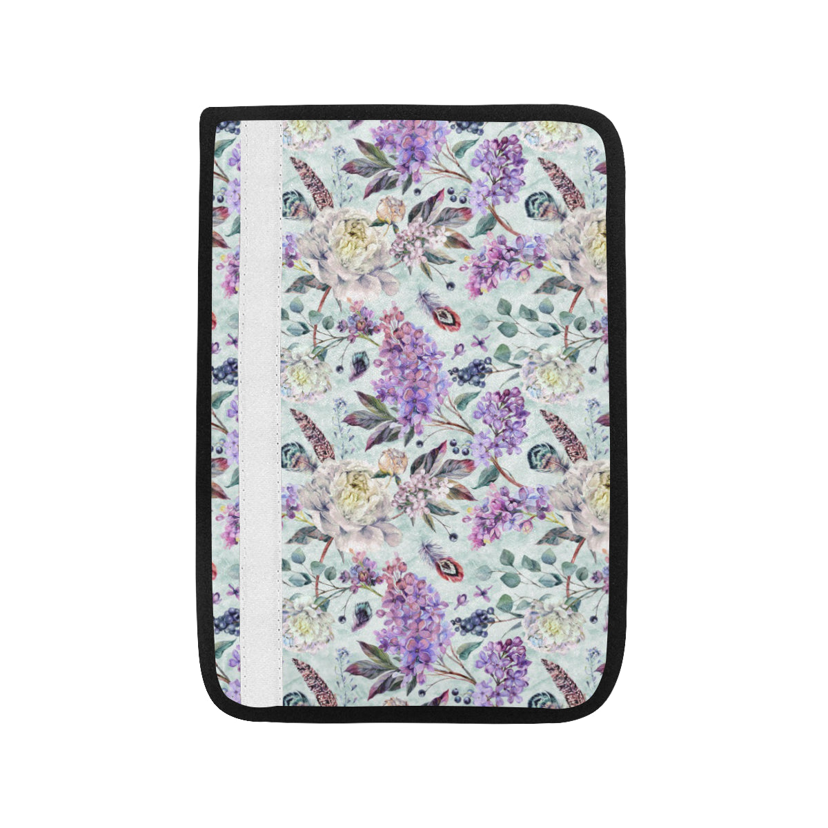 Lilac Pattern Print Design LI06 Car Seat Belt Cover