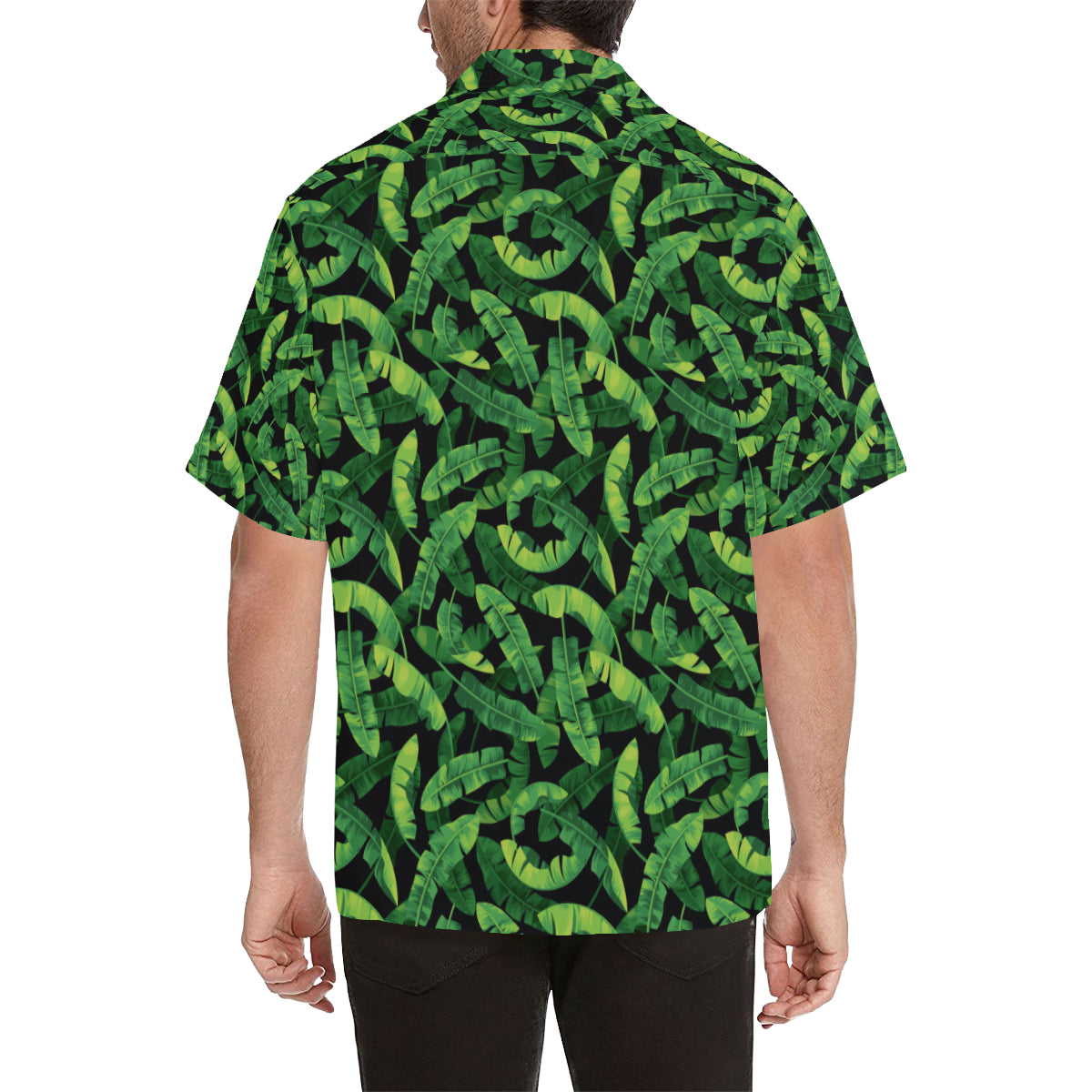 Banana Leaf Pattern Print Design 02 Men's Hawaiian Shirt