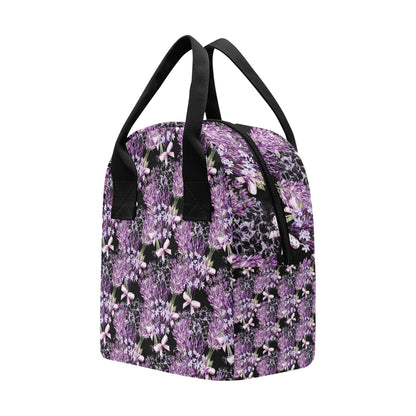 Lavender Pattern Print Design LV06 Insulated Lunch Bag