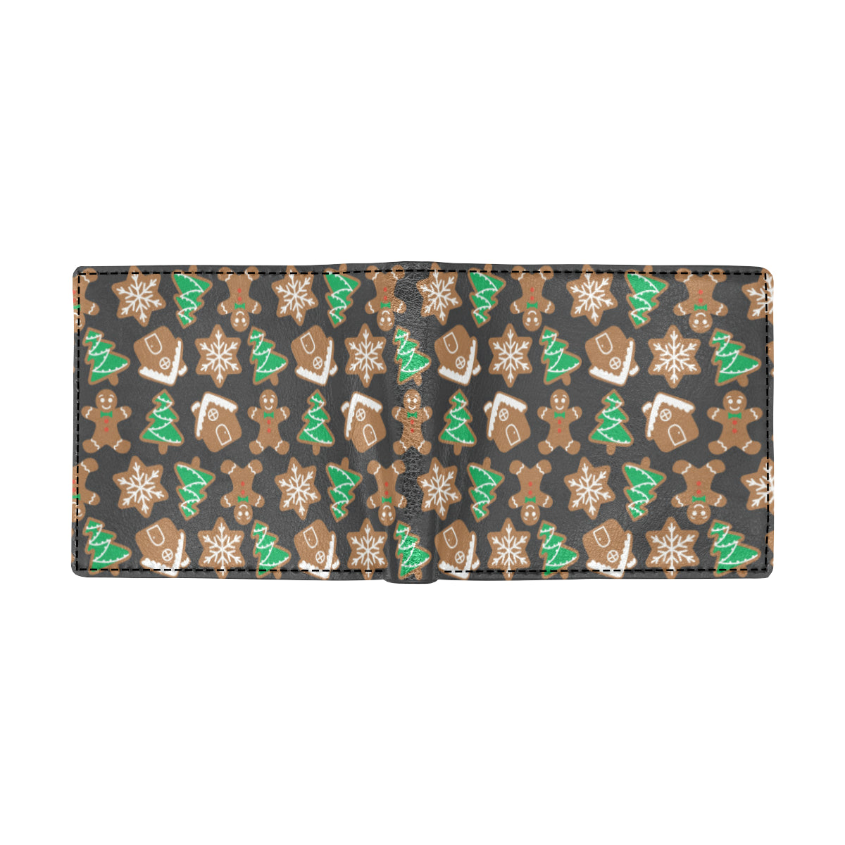 Gingerbread Pattern Print Design 02 Men's ID Card Wallet