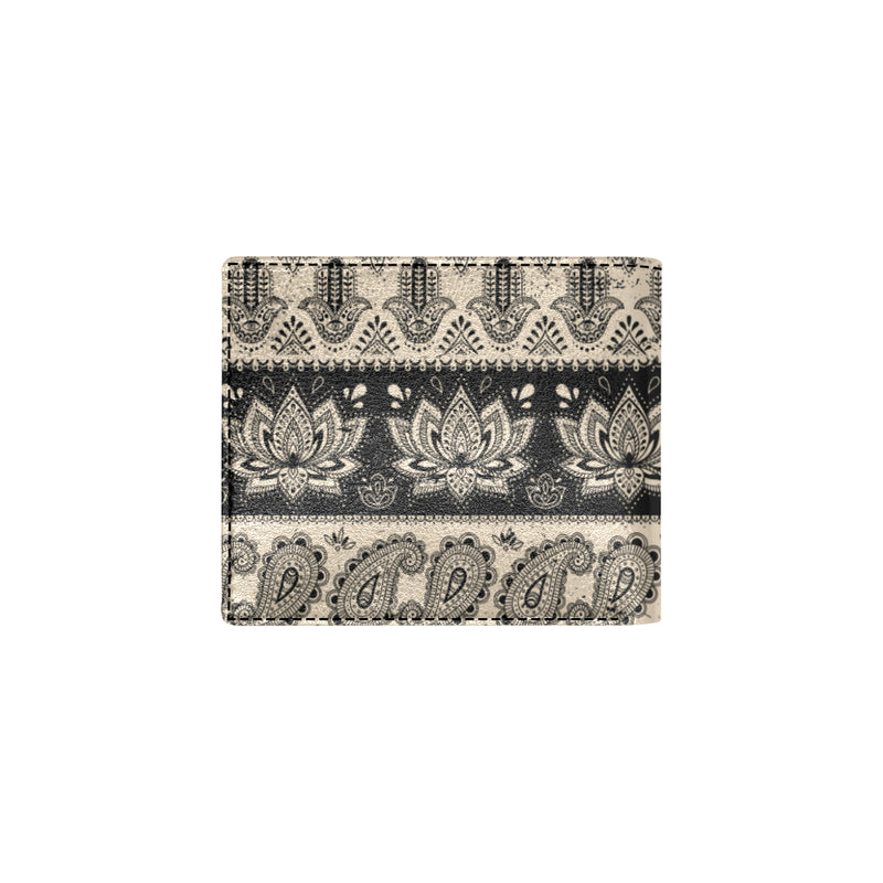 Elephant Hansa Lotus Pattern Men's ID Card Wallet