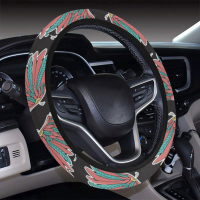 Angel Wings Pattern Print Design 05 Steering Wheel Cover with Elastic Edge