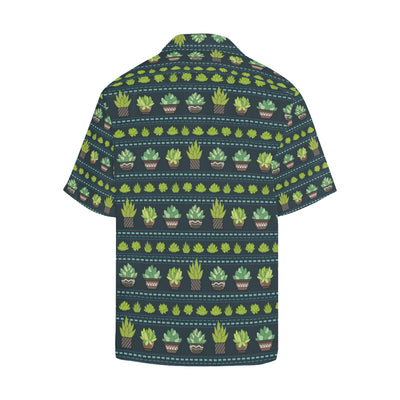 Cactus Pattern Print Design 07 Men's Hawaiian Shirt