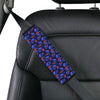Skull Roses Neon Design Themed Print Car Seat Belt Cover
