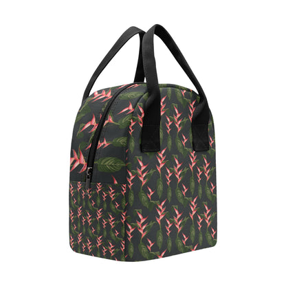 Heliconia Pattern Print Design HL07 Insulated Lunch Bag