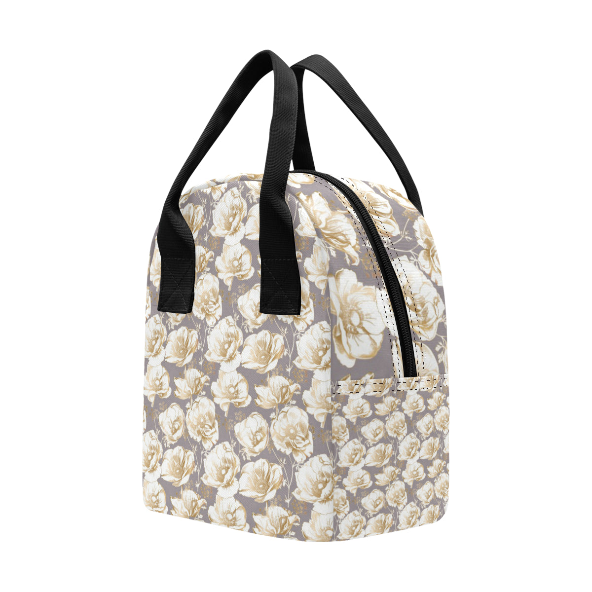 Anemone Pattern Print Design AM05 Insulated Lunch Bag