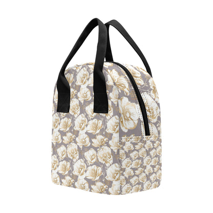 Anemone Pattern Print Design AM05 Insulated Lunch Bag