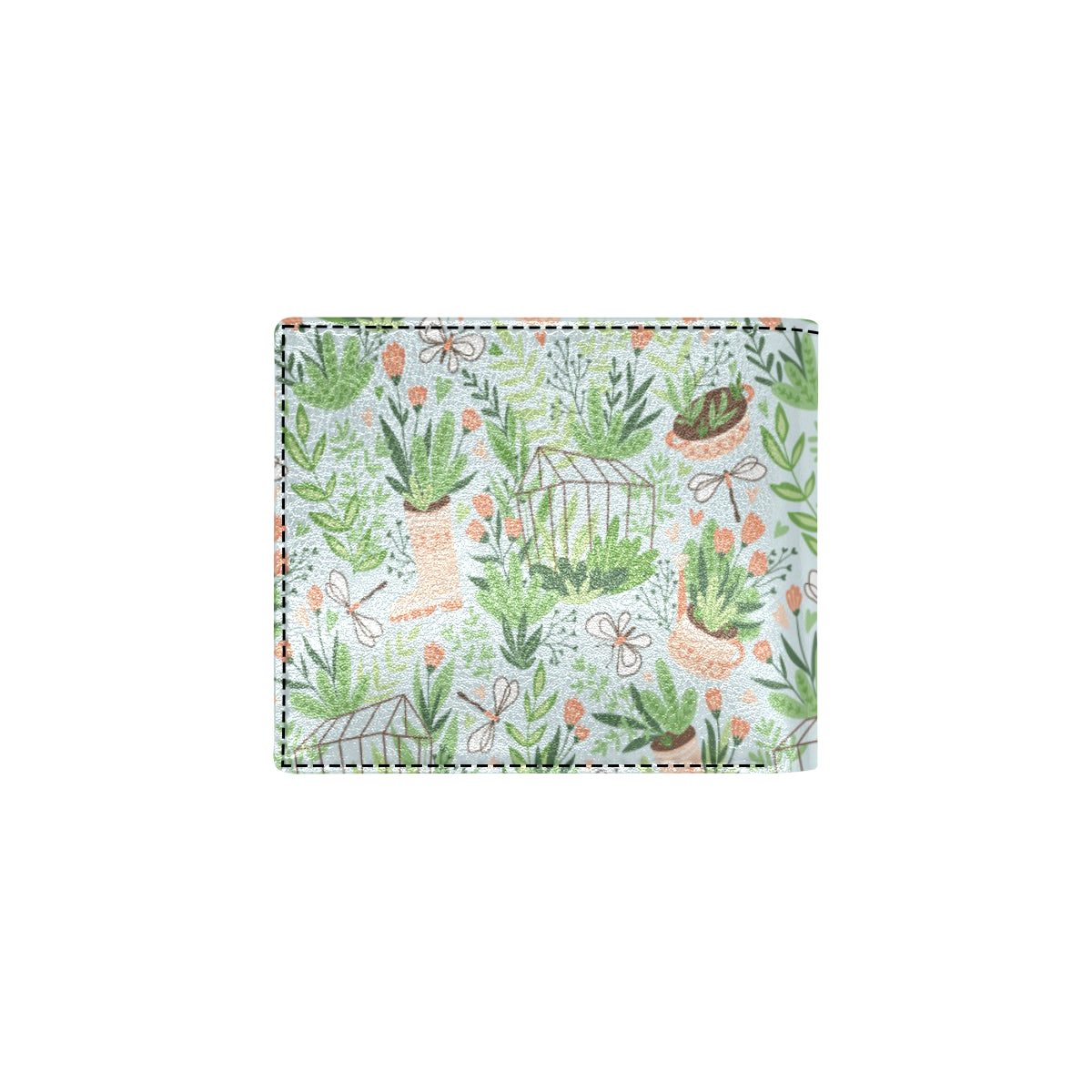 Gardening Pattern Print Design G04 Men's ID Card Wallet