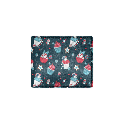 Cupcake Pattern Print Design 03 Men's ID Card Wallet