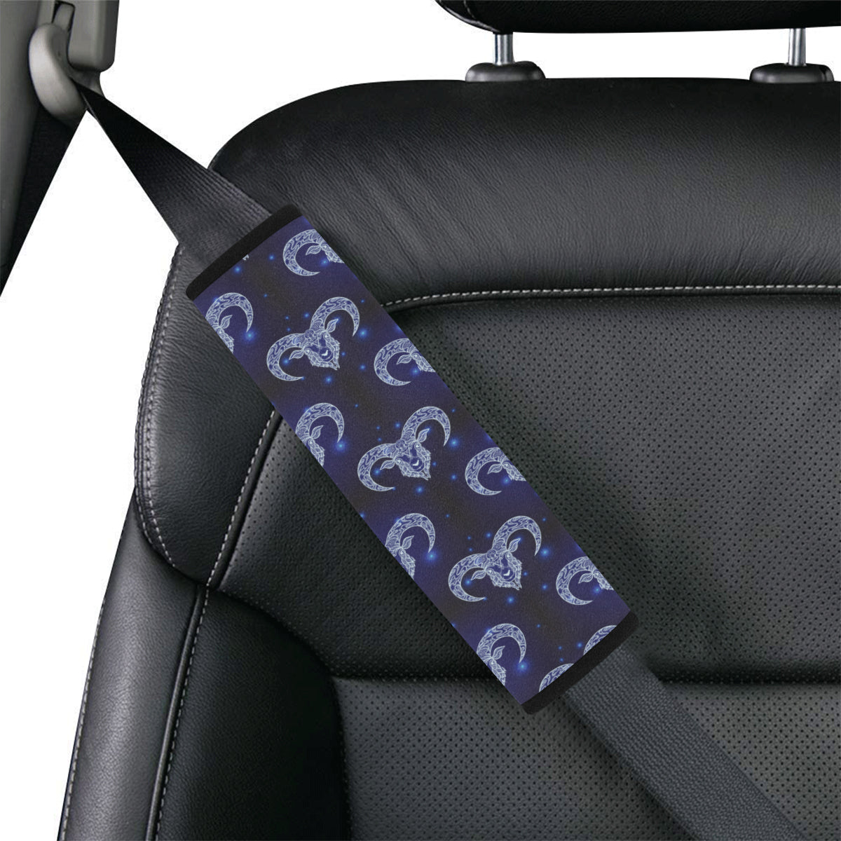 Aries Zodiac Pattern Print Design 01 Car Seat Belt Cover