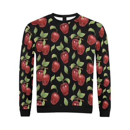 Apple Pattern Print Design AP011 Men Long Sleeve Sweatshirt