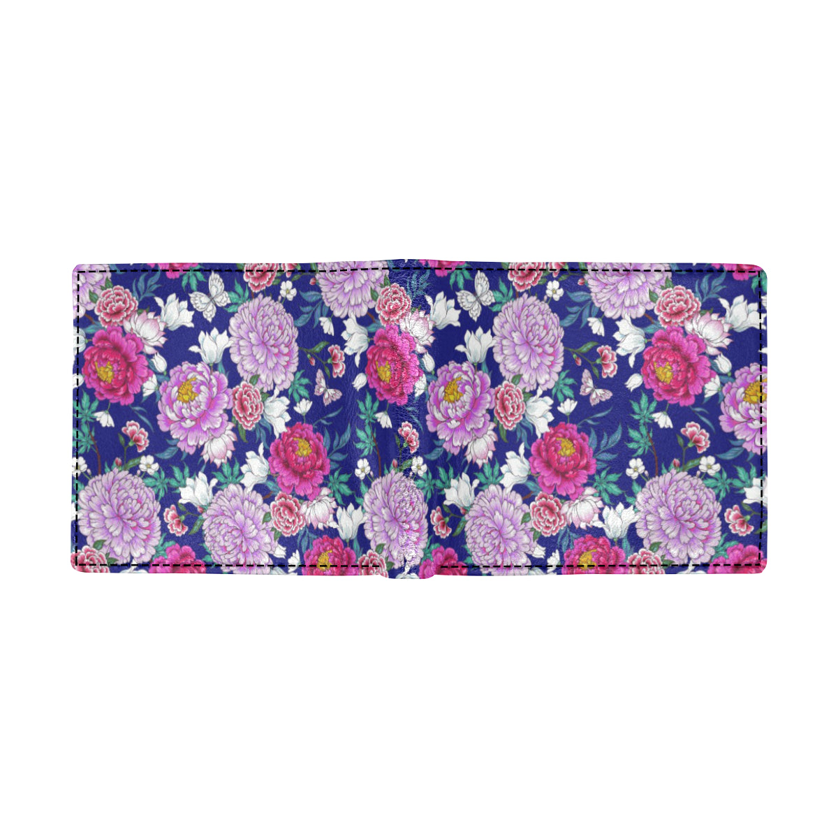 Dahlia Pattern Print Design DH013 Men's ID Card Wallet