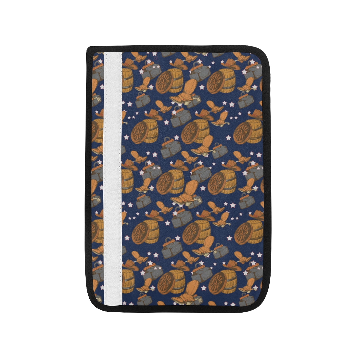 Cowboy Pattern Print Design 03 Car Seat Belt Cover