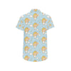 Angel Pattern Print Design 05 Men's Short Sleeve Button Up Shirt