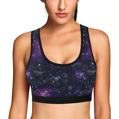 Cosmic Pattern Print Design 03 Sports Bra