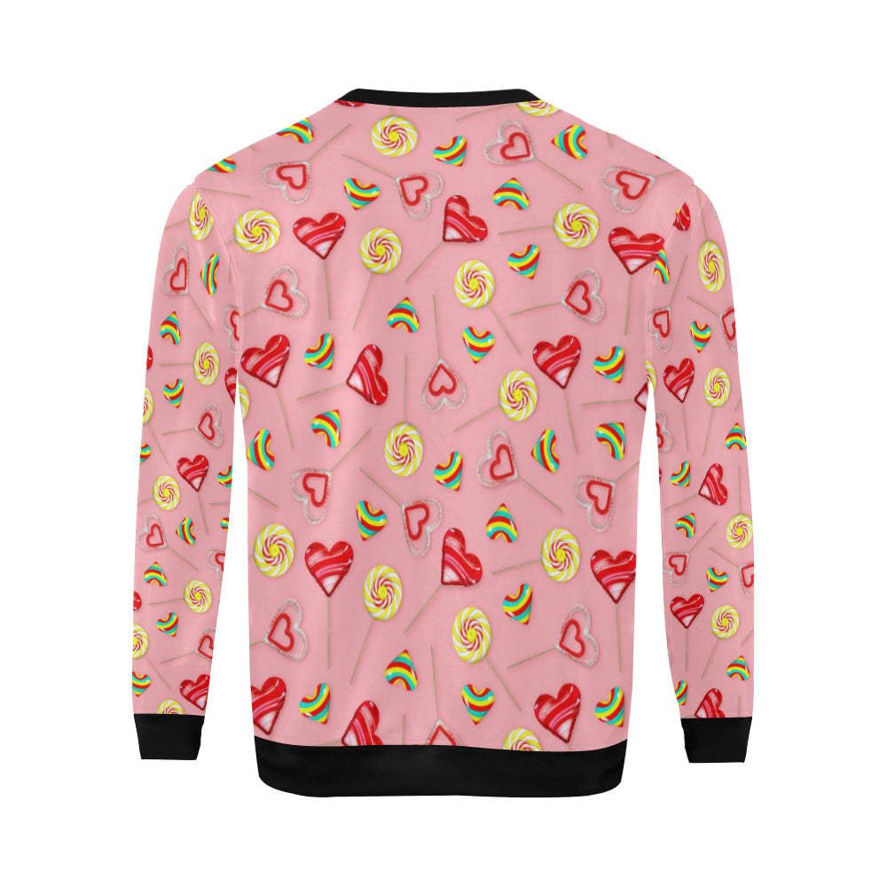 Lollipop Pattern Print Design LL05 Men Long Sleeve Sweatshirt