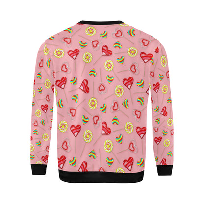Lollipop Pattern Print Design LL05 Men Long Sleeve Sweatshirt