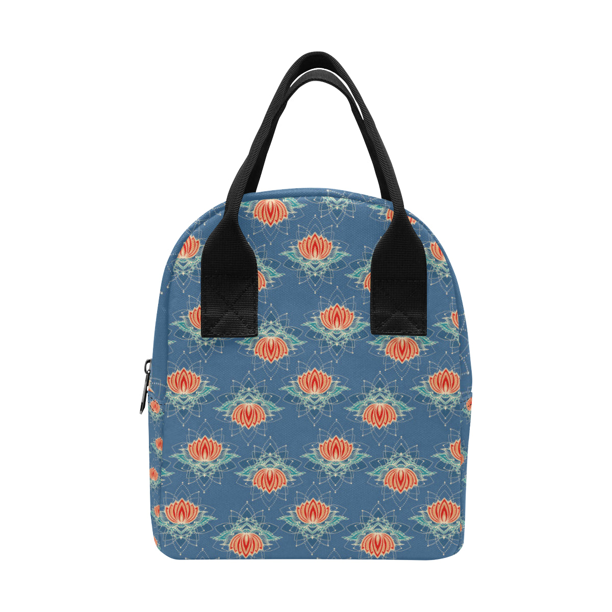 lotus Boho Pattern Print Design LO07 Insulated Lunch Bag