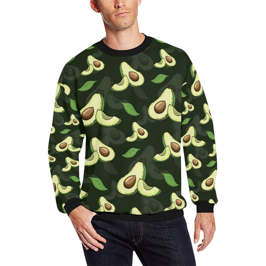 Avocado Pattern Print Design AC07 Men Long Sleeve Sweatshirt