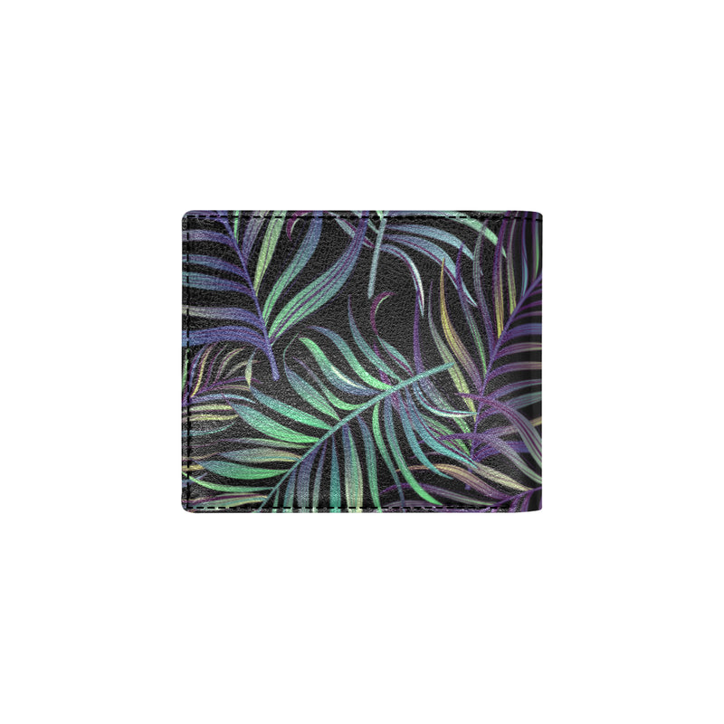 Tropical Palm Leaves Pattern Brightness Men's ID Card Wallet
