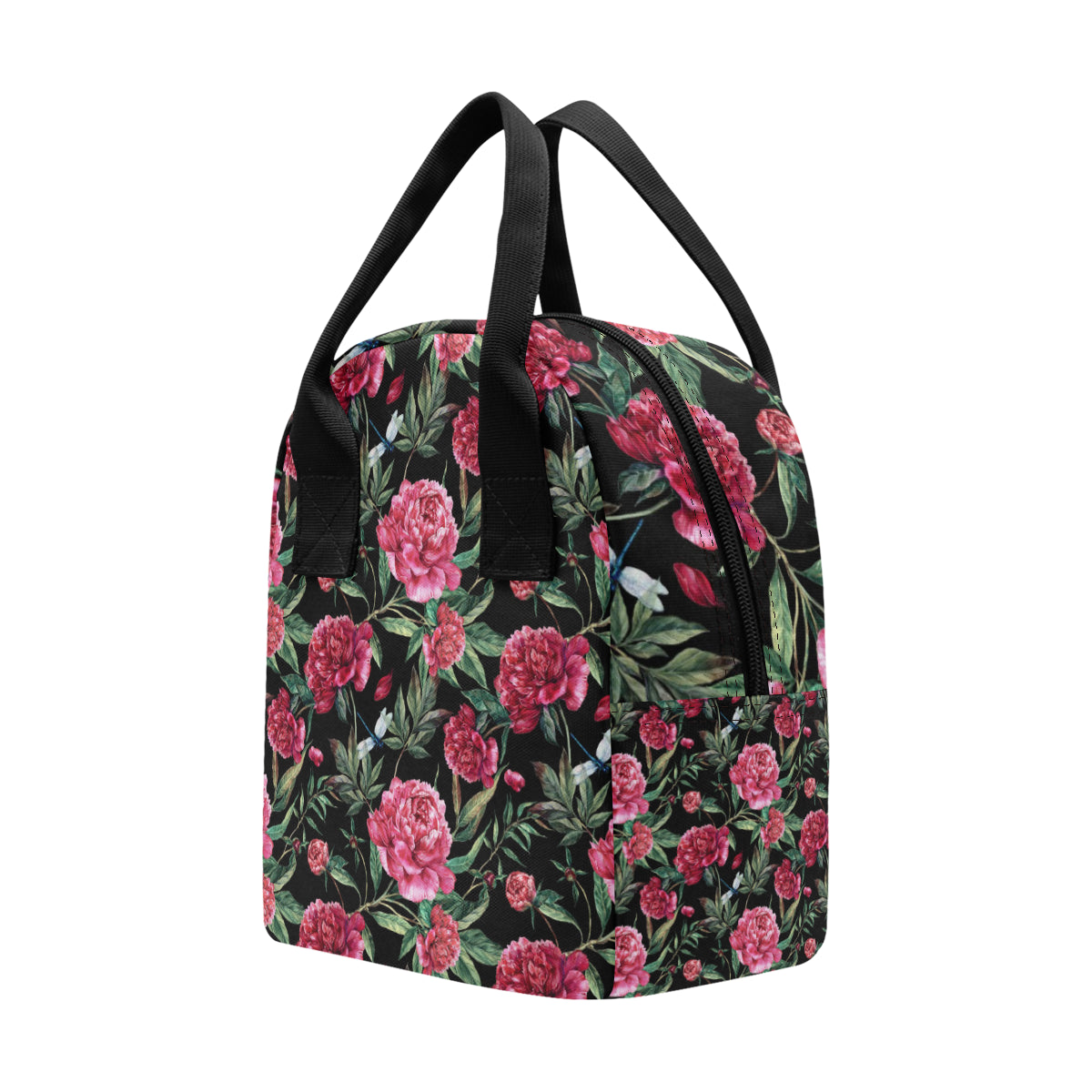 Peony Pattern Print Design PE04 Insulated Lunch Bag