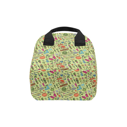 Gardening Pattern Print Design G02 Insulated Lunch Bag