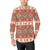 Aztec Red Print Pattern Men's Long Sleeve Shirt