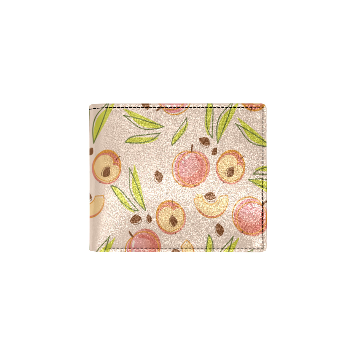 Peach Pattern Print Design A01 Men's ID Card Wallet