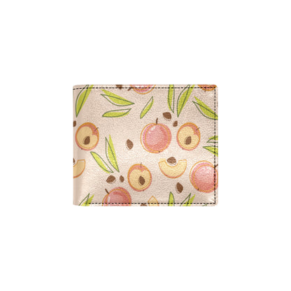 Peach Pattern Print Design A01 Men's ID Card Wallet