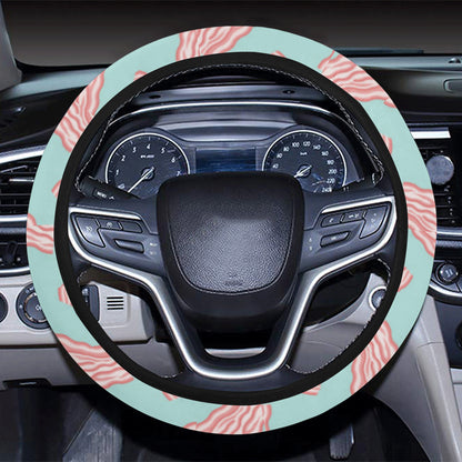 Bacon Pattern Print Design 04 Steering Wheel Cover with Elastic Edge