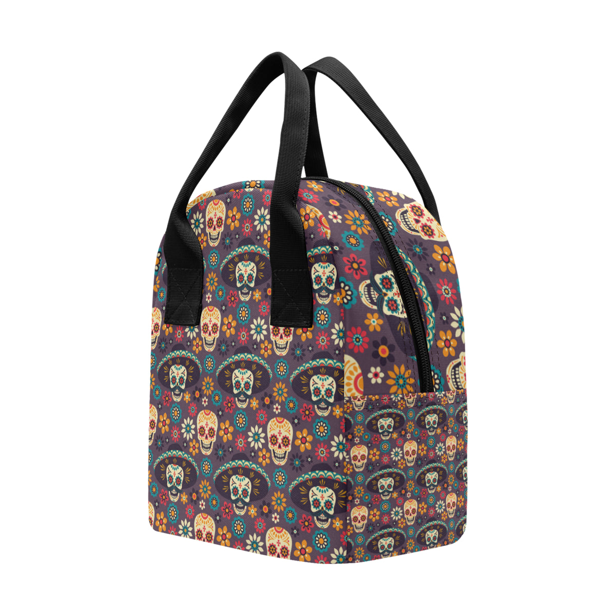 sugar skull Maxican Pattern Insulated Lunch Bag