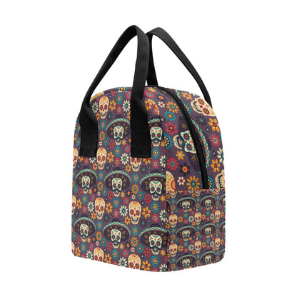 sugar skull Maxican Pattern Insulated Lunch Bag