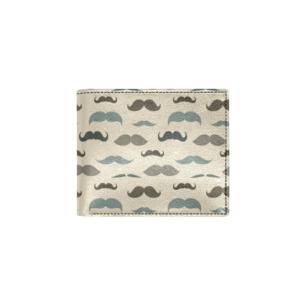 Mustache Pattern Print Design A01 Men's ID Card Wallet