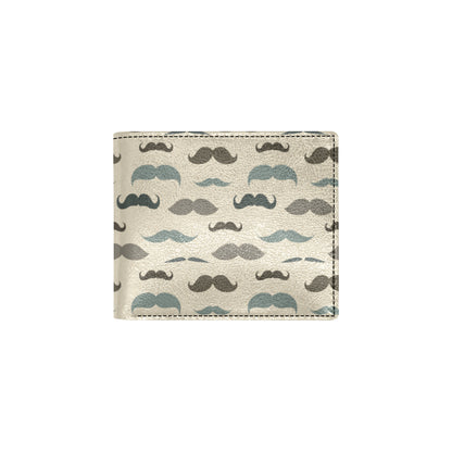 Mustache Pattern Print Design A01 Men's ID Card Wallet