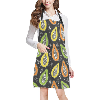Papaya Pattern Print Design PP05 Apron with Pocket