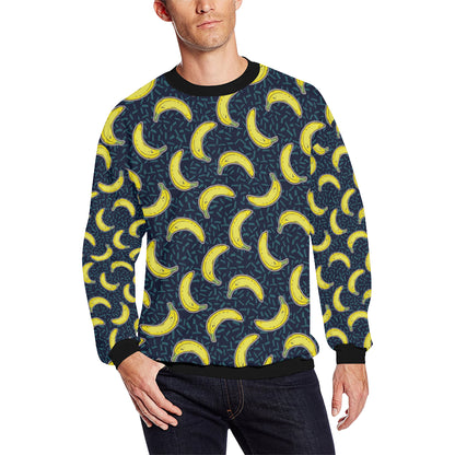 Banana Pattern Print Design BA09 Men Long Sleeve Sweatshirt