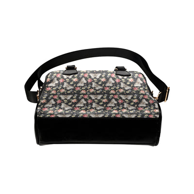 Butterfly Flower Pattern Print Design 07 Shoulder Handbag