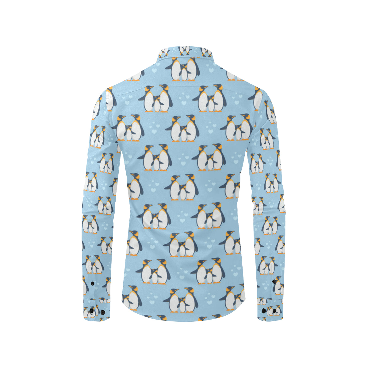 Penguin Pattern Print Design A04 Men's Long Sleeve Shirt